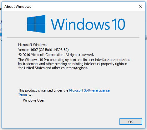 KB3176934积累更新补丁将Windows 10 1607更新至Build 14393.82