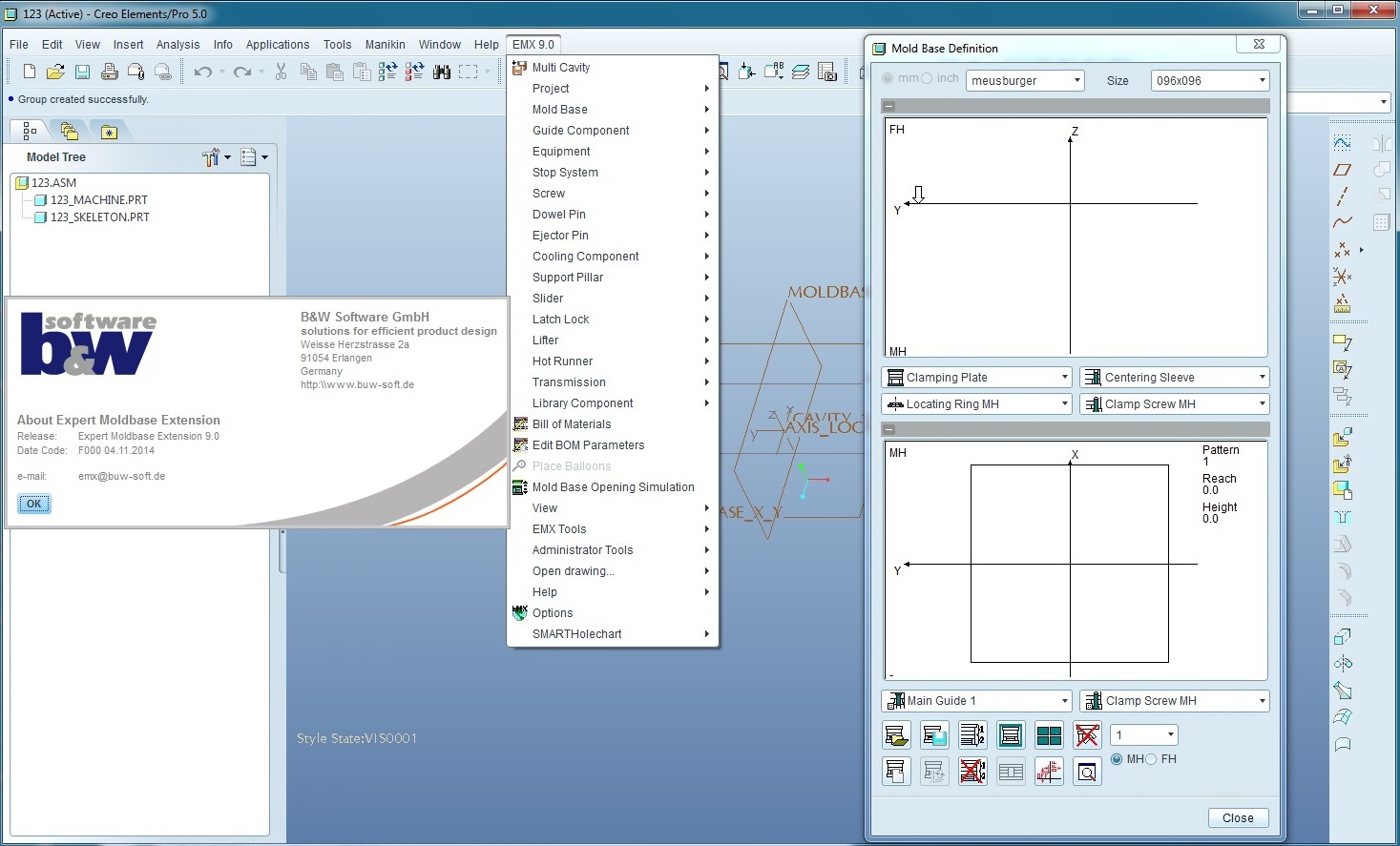 PTC Creo Expert Moldbase Extension 9.0 M020注册版-模架设计专家