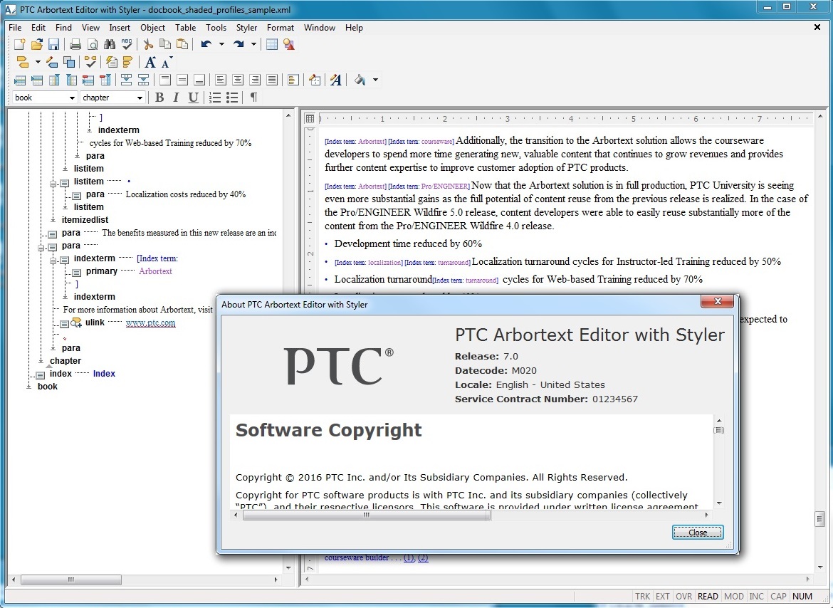 PTC Arbortext Editor 7.0 M040 多语言中文注册版 - 结构化创作工具