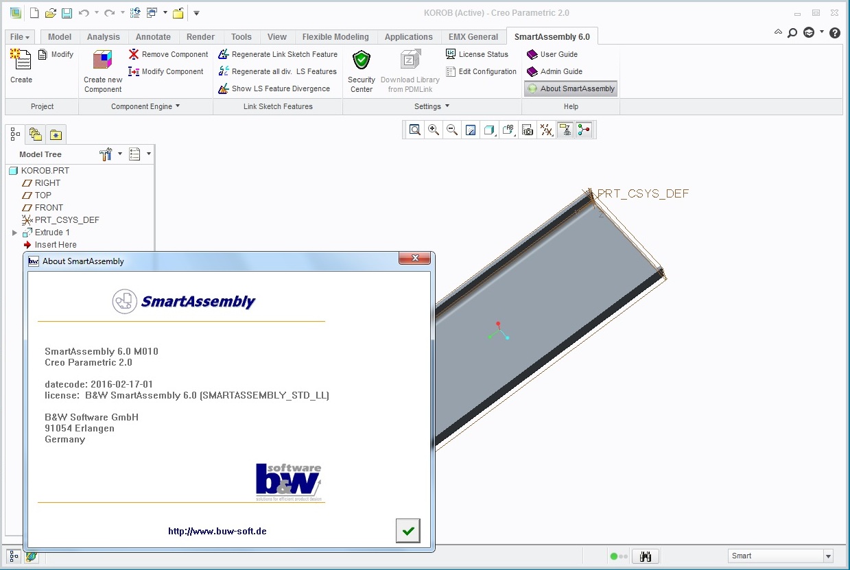 B&W SmartAssembly 6.0 M010 多语言注册版-Pro/ENGINEER功能插件