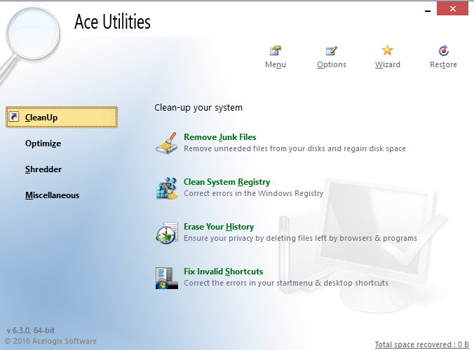Ace Utilities 6.3.0 Build 291 x86/x64 注册版附注册机 - 统垃圾清理工具