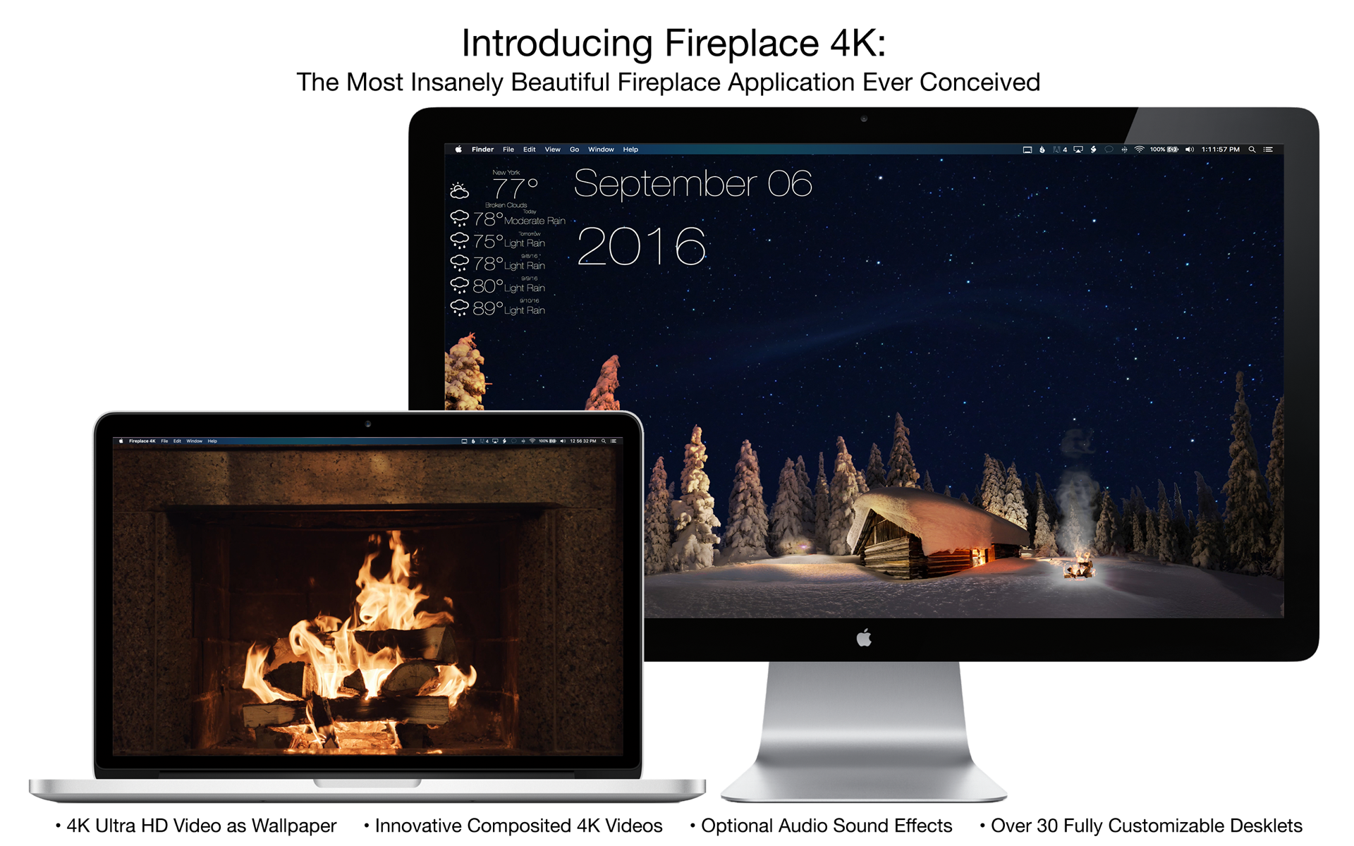 Fireplace 4K v1.0 MacOSX 注册版- Mac主题与壁纸