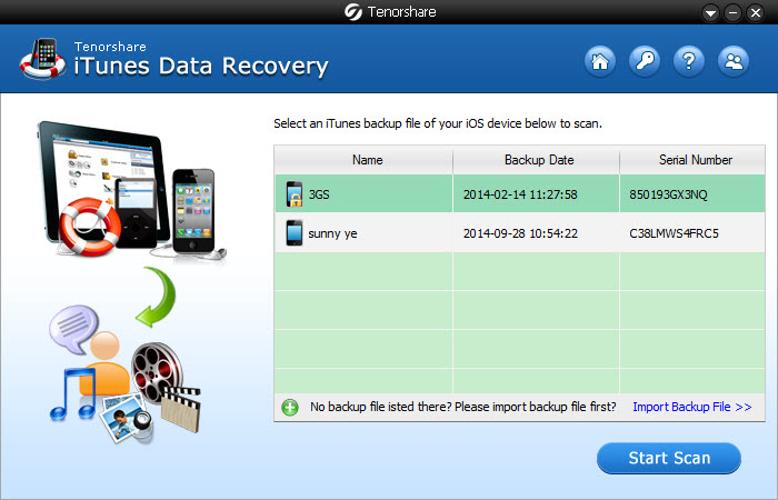 Tenorshare iTunes Data Recovery 4.6.0.1 注册版附注册机-iOS备份提取工具