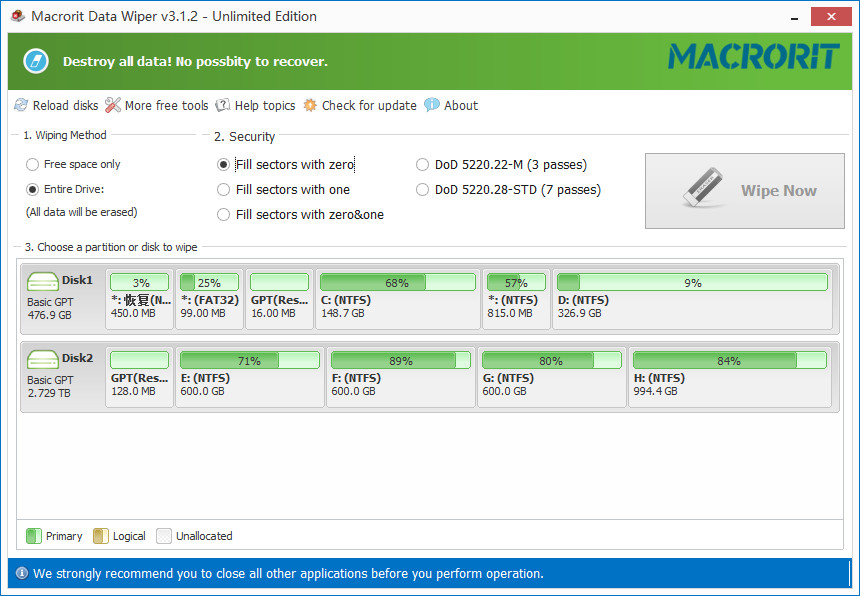 Macrorit Data Wiper 3.1.2 + Portable x86/x64 注册版附注册机-数据彻底清除工具