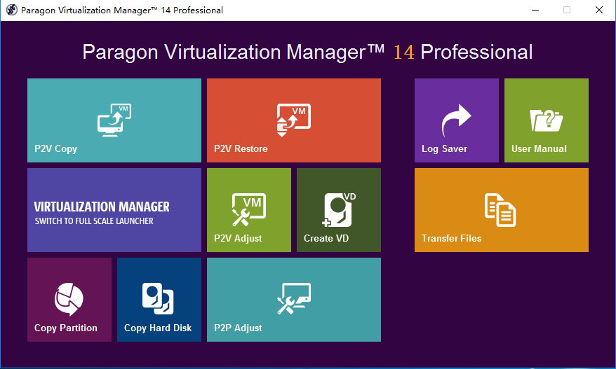 Paragon Virtualization Manager 14 Professional 10.1.21.165 x86/x64 注册版