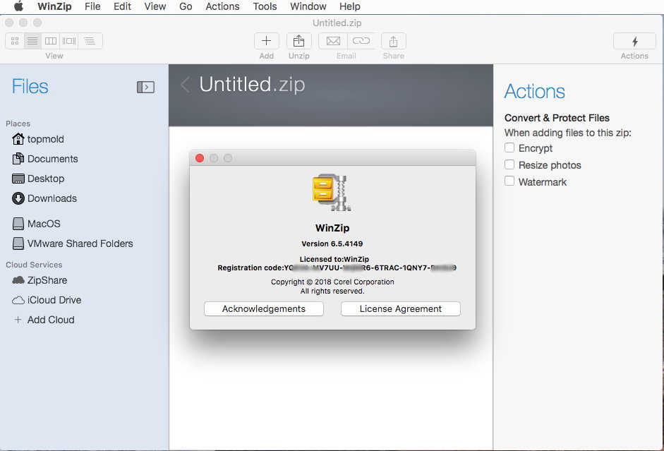 WinZip Mac v7.0.4565 MacOSX 多语言注册版附注册码