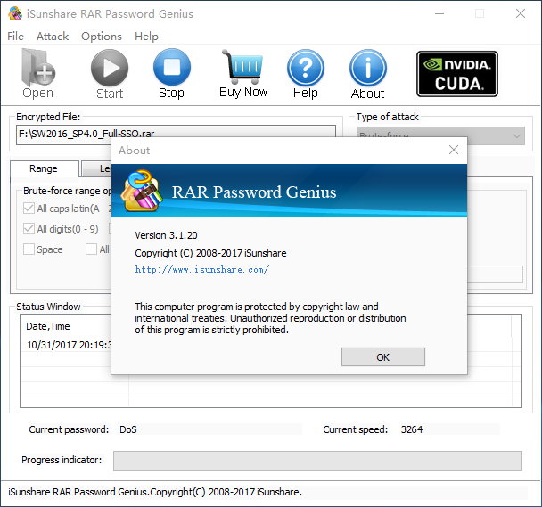 iSunshare RAR Password Genius v3.1.20 注册版附注册码-RAR密码恢复