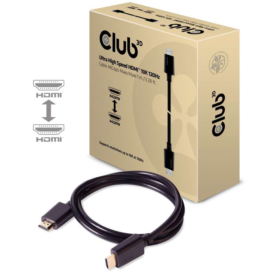 HDMI 2.1标准发布一年 Club3D首发超高速48Gbps线缆数据线-支持10K