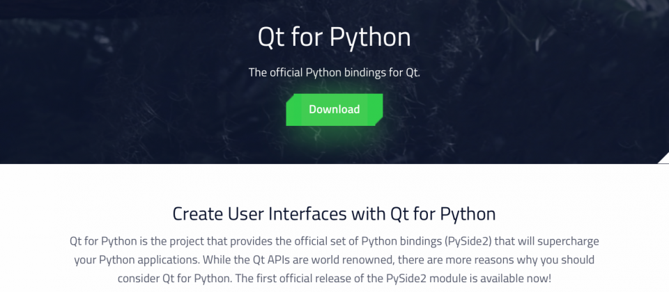 知名流行的C++ GUI开发框架 Qt 宣布开始支持 Python
