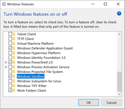 Windows 10 引入Windows Sandbox沙盒子系统新特性-让系统安全清爽无残留