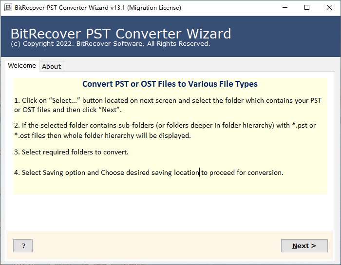 BitRecover PST Converter Wizard v14.1 Multilingual 注册版-PST转换工具