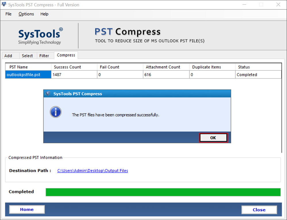 SysTools PST Compress v4.2.0 注册版 - PST邮件压缩工具