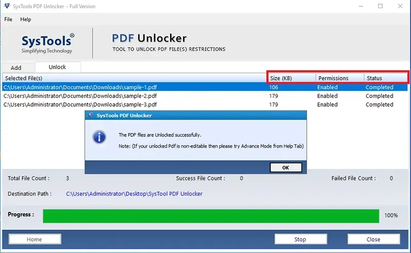 SysTools PDF Unlocker v5.3.0 注册版 - PDF文件解密
