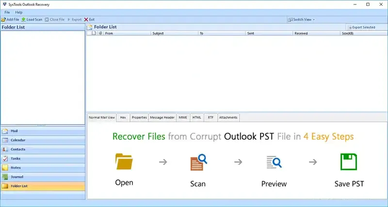 SysTools Outlook Recovery v8.2.0 注册版 - PST文件数据恢复