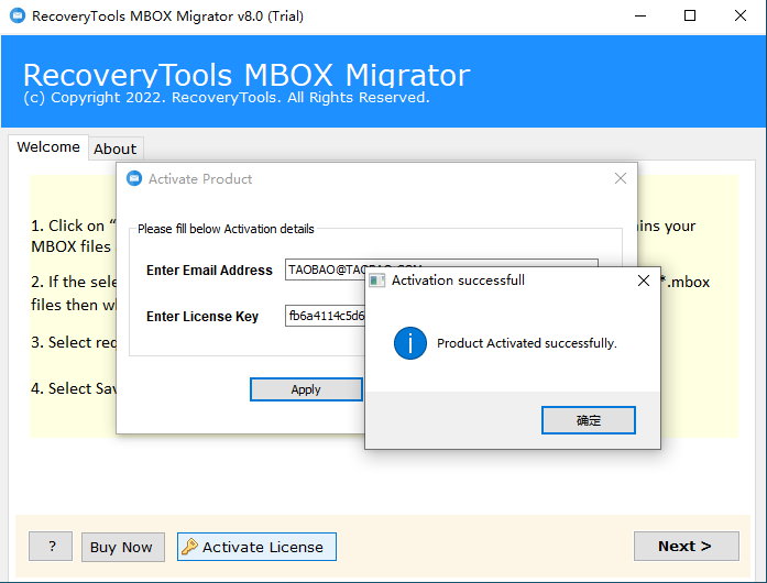RecoveryTools MBOX Migrator v8.0 注册版-MBOX转换工具