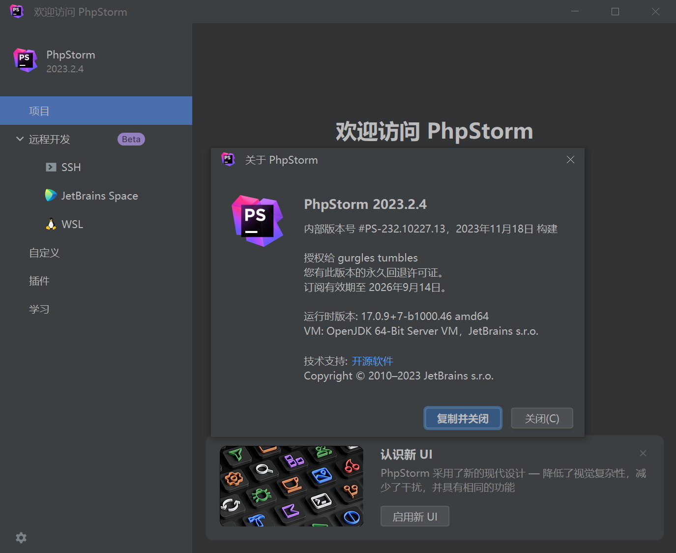 JetBrains PhpStorm 2023.3 x64 Multilingual 中文注册版