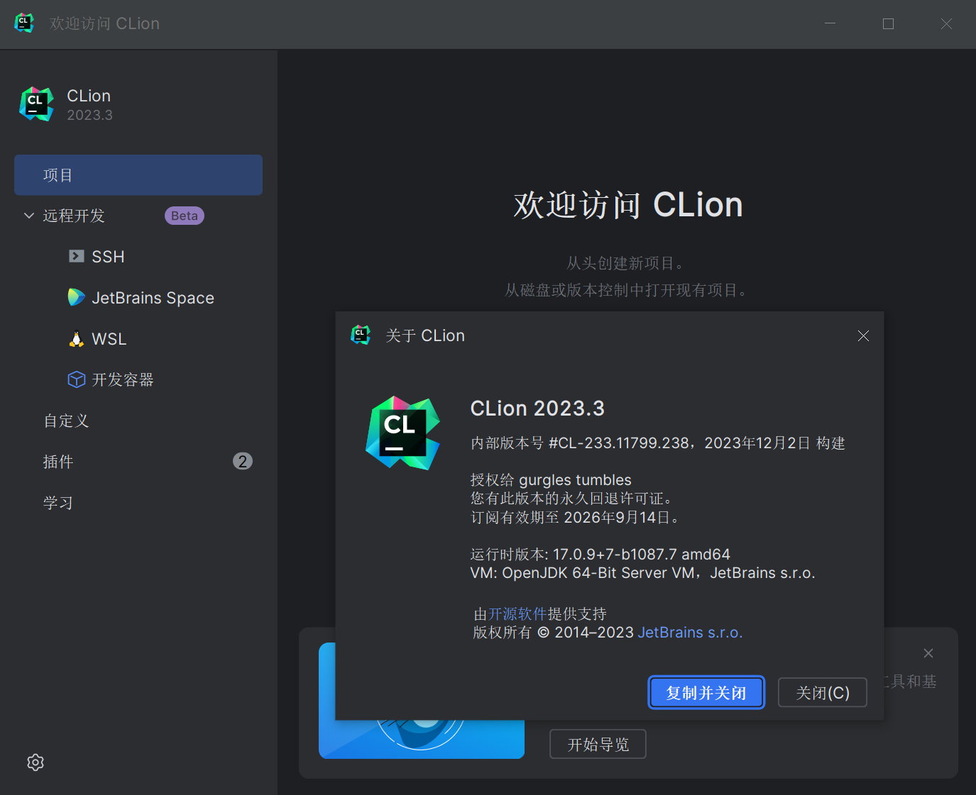 JetBrains CLion 2023.3 x64 Multilingual 中文注册版