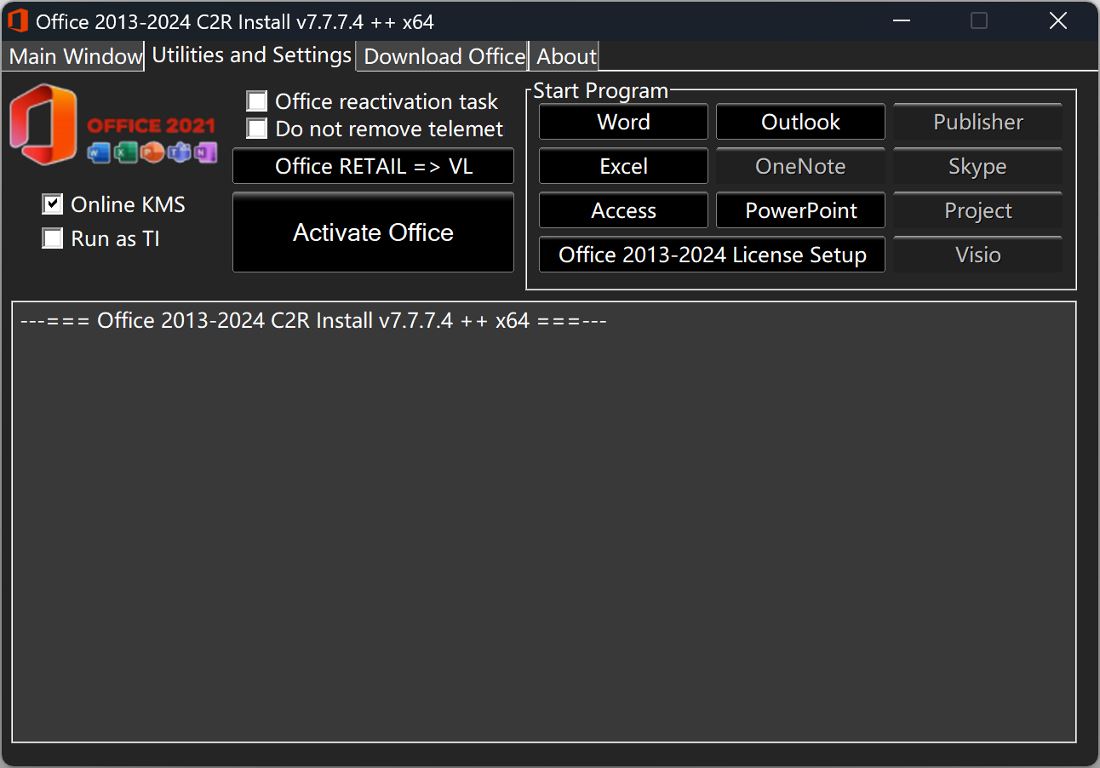 Office 2013-2024 C2R Install v7.7.7.7 正式版 - Office 自定义组件安装工具(支持2013/2016/2019/2021/2024)